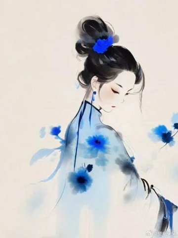 Blue Ink Watercolor · S304