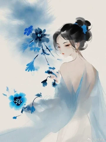 Blue Ink Watercolor · S315
