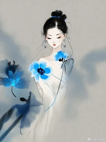 Blue Ink Watercolor · S337