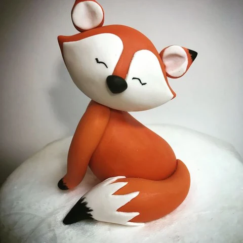 Orange and White Clay Fox · S411