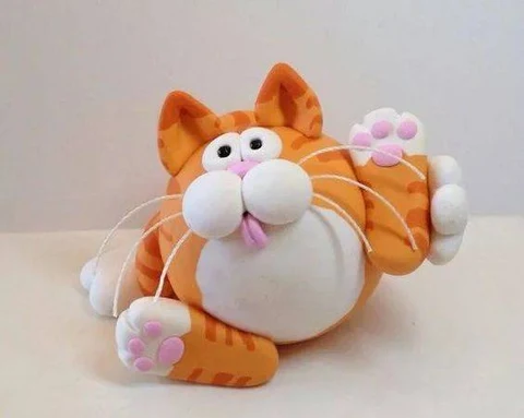 Playful Clay Kitten · S434