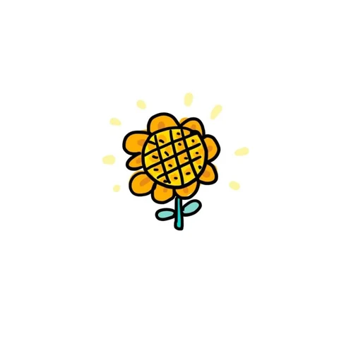 Sunflower Line Drawing · S457