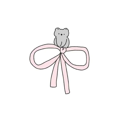 Cat on a Ribbon Bow · S459