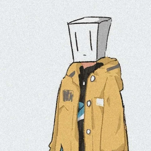 Paper Bag Head in a Mustard Coat · S462