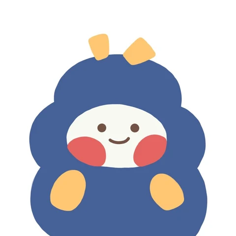 Blue Character Sitting · S484