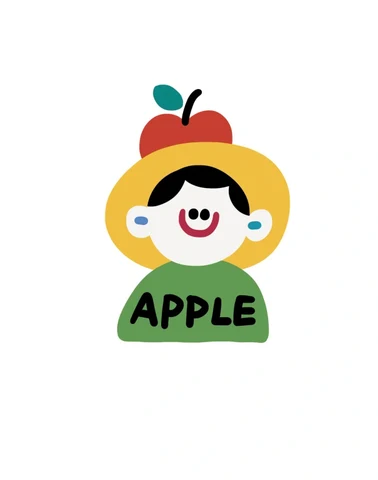 Smiley Face with an Apple Hat · S495
